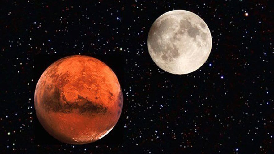 Начало лунного года 2024. Луна и Марс.