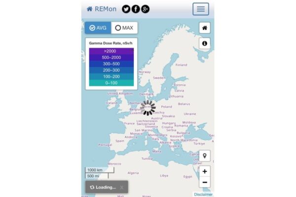 Основная онлайн-карта радиационного фона в Европе не работает уже несколько дней