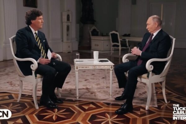 Первые кадры интервью Владимира Путина Такеру Карлсону. Разговор сразу начался про Североатлантический альянс. 